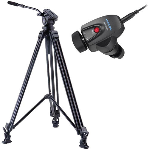 Acebil J-805MX Prosumer Tripod System with RMC-3SCP Video Lens Zoom Controller - Buy Direct & Save