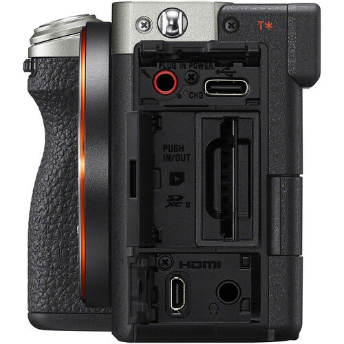 Sony a7CR Mirrorless Camera (Silver) side panel open