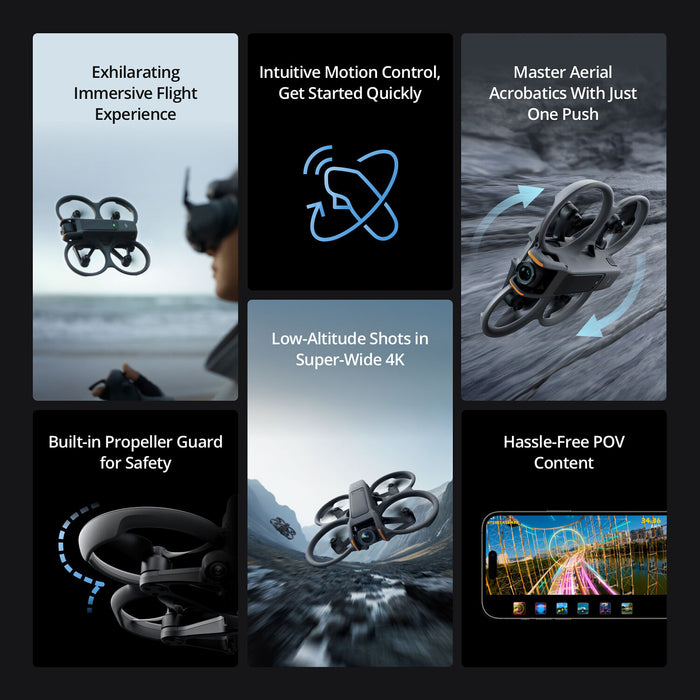 DJI Avata 2 FPV Drone Fly More Combo with Goggles, 4K HDR Video, & Accessories