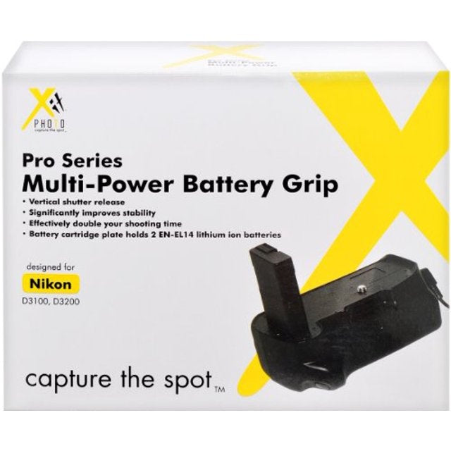 Xit XTNG3100 Pro Series Battery Power Grip for Nikon D3100/D3200 Digital SLR Cameras (Black) - Buy Direct & Save