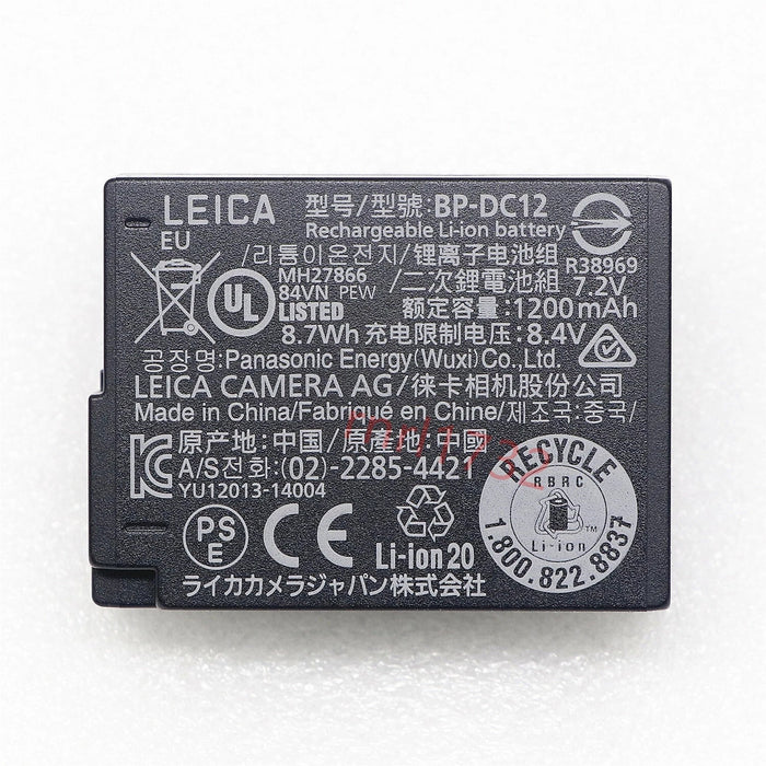 Leica BP-DC12 BP-DC12-E Battery for Leica V-LUX 4 V-Lux 5 Q / Typ116 Buy Direct & Save