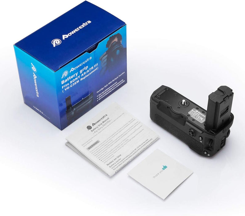 Powerextra VG-C3EM Vertical Battery Grip Replacement for Sony A9/A7RIII Digital SLR Camera