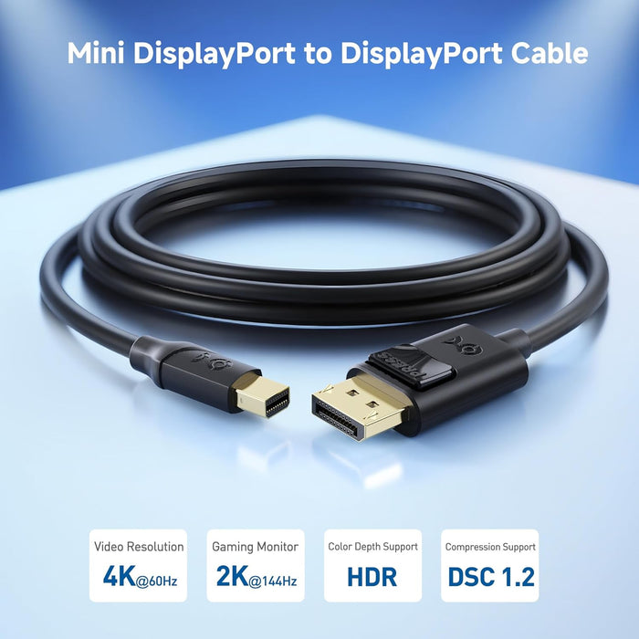 Cable Matters 4K Mini DisplayPort to DisplayPort Cable 10ft Black