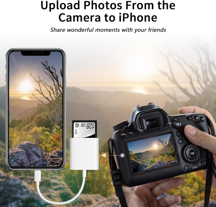 SUNTRSI Dual SD & MicroSD Card Reader for iPhone iPad