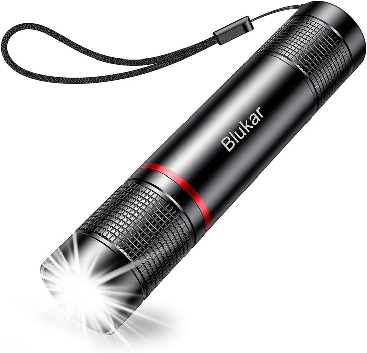 Flashlight Rechargeable, High Lumens Flashlight, Super Bright Small LED Flash Light- Zoomable, Adjustable Brightness, Long Lasting for Camping, Outdoors and Home Emergency