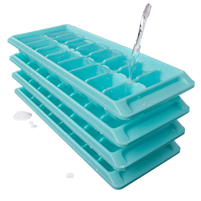 Ice Cube Trays (White) (Stackable with Water and Collapsible Without Water)