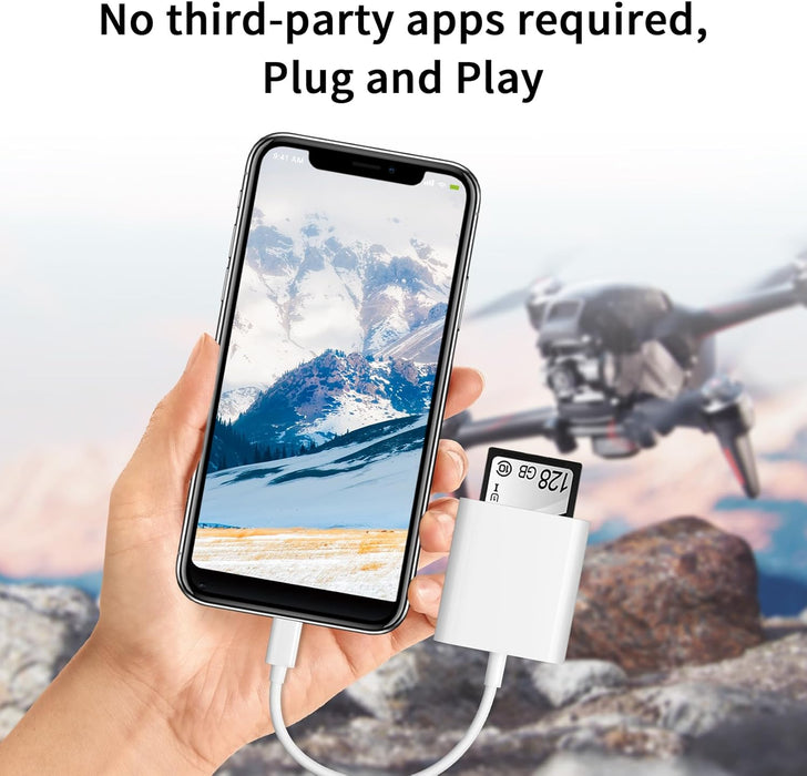 SUNTRSI Dual SD & MicroSD Card Reader for iPhone iPad