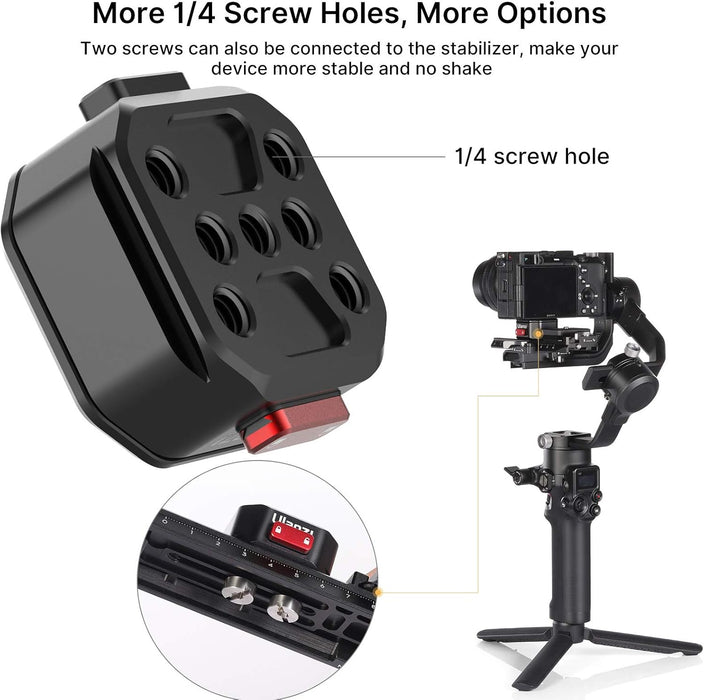 ULANZI Claw Quick Release Base Mount Upgraded Version Tripod QR Camera Mount Adapter Suitable for Tripod(Only Base Mount) - Buy Direct & Save