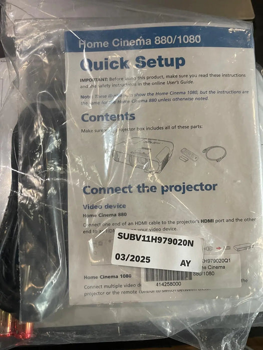 Home Cinema 880 3LCD 1080p Projector