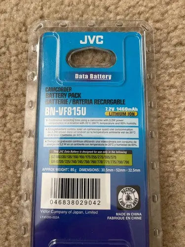 JVC BN-VF815U Camcorder Battery Pack – High Capacity Li‑Ion Replacement