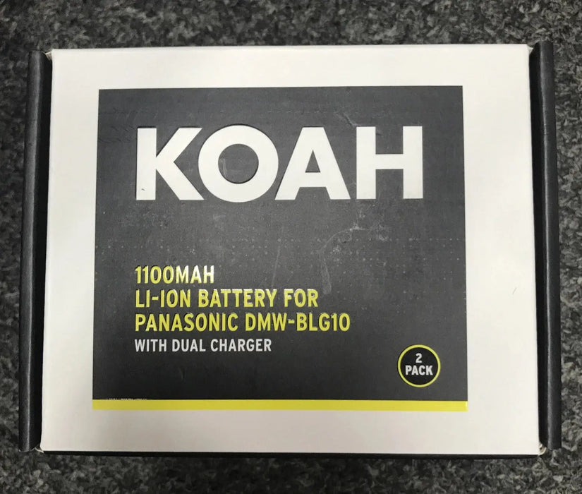 KOAH 1100mAh Panasonic DMW-BLG10 Battery Pack with Dual USB Charger