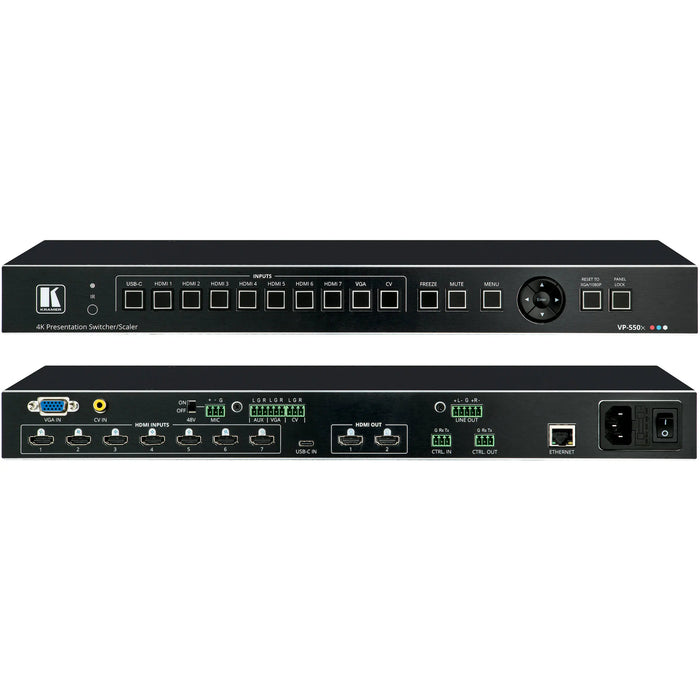 Kramer VP-550X 10x1 4K Multi-Input HDMI VGA USB-C Presentation Switcher with HDR