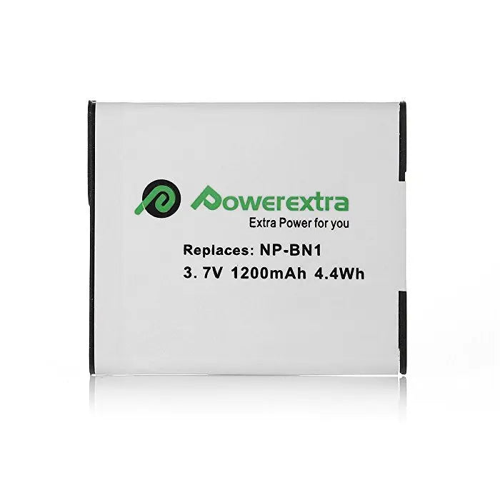 Powerextra 2-Pack NP-BN1 Li-ion Camera Batteries with Charger Kit