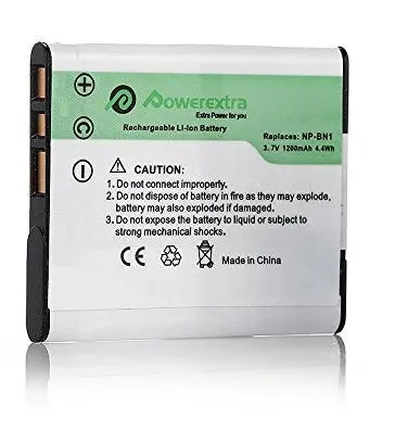 2 PCS NP-BN1 Rechargeable Replacement Li-ion Battery for Sony Cyber-shot Cameras