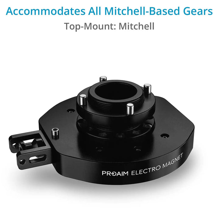 Proaim Electro Magnetic Quick Release Mitchell Mount - Secure Camera Gimbal Rig Adapter