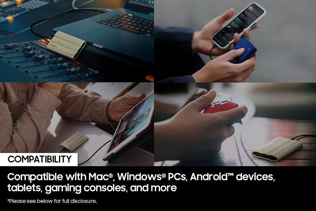 SAMSUNG T7 Shield 2TB, Portable SSD, up-to 1050MB/s, USB 3.2 Gen2, Rugged,IP65 Water & Dust Resistant, for Photographers, Content Creators and Gaming, Extenal Solid State Drive (MU-PE2T0S/AM), Black