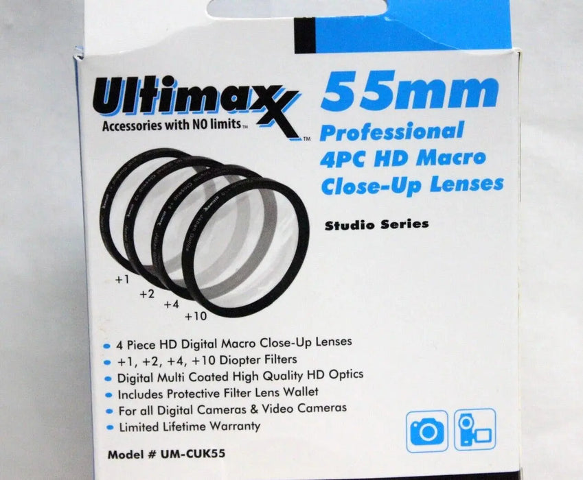 Ultimax 55mm Professional HD Macro Close-Up Lens Set