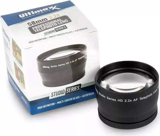 Ultimaxx 2.2x Professional Telephoto Lens 55mm with Protective Pouch