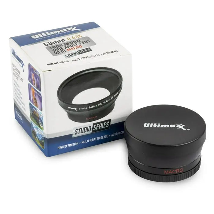 Ultimaxx 0.43x Wide Angle Macro Lens for DSLR Cameras