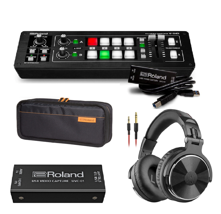 Roland V-1HD STR Bundle With Video Capture Device, Headphones + Carry Bag - NJ Accessory/Buy Direct & Save