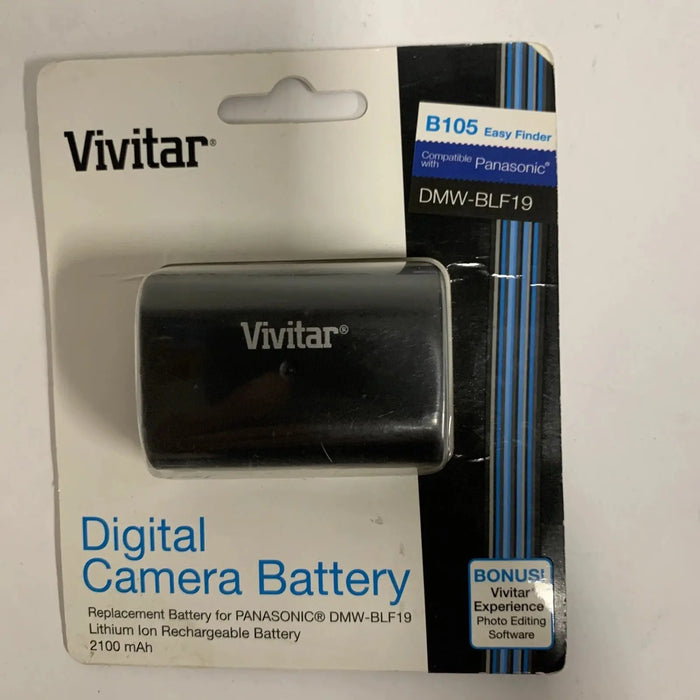 Vivitar 2100mAh Li-Ion Battery for Panasonic DMW-BLF19 Camera