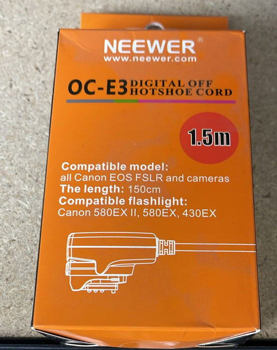 Neewer OC-E3 Hot Shoe Cord 1.5m - Buy Direct & Save