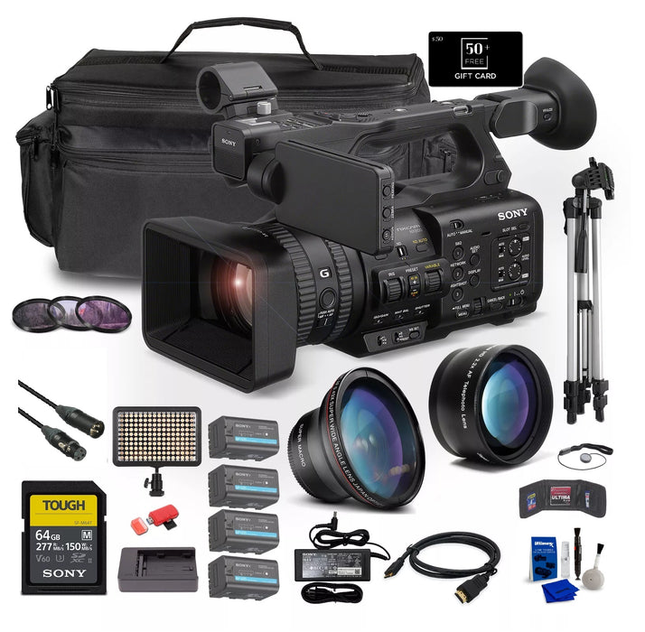 Sony HXR-NX800 4K HDR 1" Sensor NXCAM Camcorder (HXR-NX800) + BuyDirect & Save Gift Card - $50.00 + Sony 80GB CFexpress Card + BP-U35 Battery + Large Case + Telephoto Lens + Filter Kit + Wide Angle Lens +Cleaning Kit + More (Copy) - Buy Direct & Save
