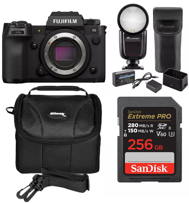 Fujifilm X-H2S Mirrorless Camera Bundle with SanDisk 256GB Extreme PRO + Li-Ion Battery + AC Power Adapter (AC-5VJ) + More - NJ Accessory/Buy Direct & Save