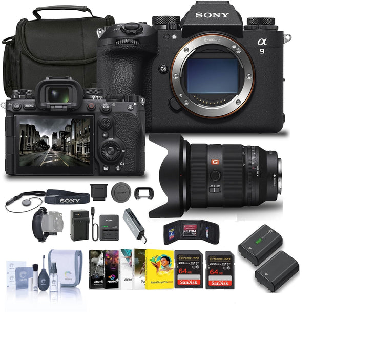 Sony Alpha a9 III Mirrorless Camera - 24.6MP Full Frame Global Shutter (ILCE-9M3), + Sony FE 24-70mm Lens, 2 X 64GB Memory Card, Filter Kit, Bag, 2 X NP-FZ100 Compatible Battery + MORE - NJ Accessory/Buy Direct & Save
