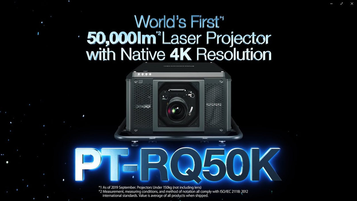 Panasonic PT-RQ50K 50,000-Lumen DCI 4K Laser 3DLP Professional Projector