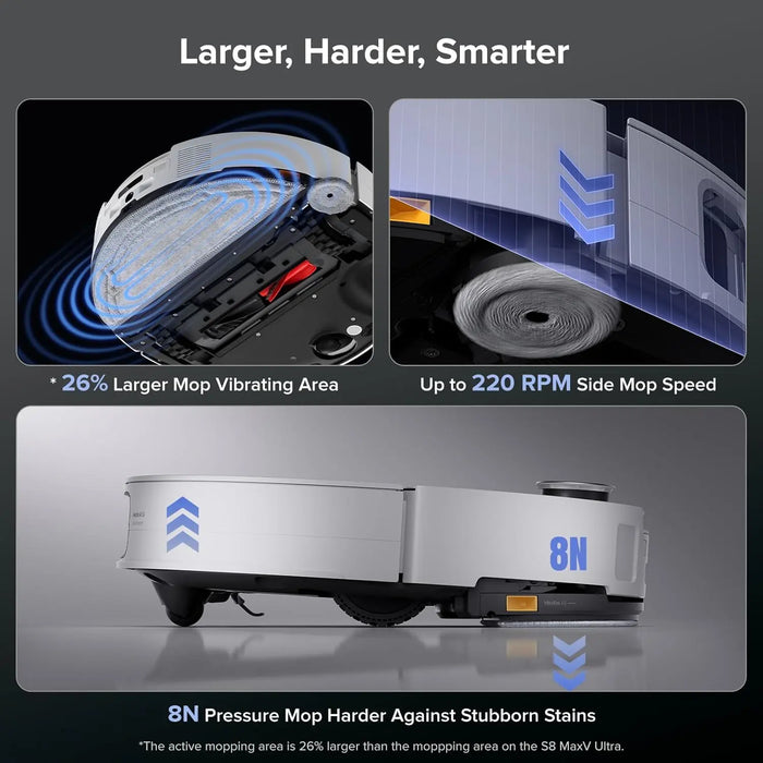 roborock Saros 10 Robot Vacuum and Mop, 22,000Pa Suction, AI Obstacle Avoidance, 3.14-inch Ultra Thin, Intelligent Dirt Detection, Zero Tangling Main Brush, Hot Water Mop & Dock Self Cleaning