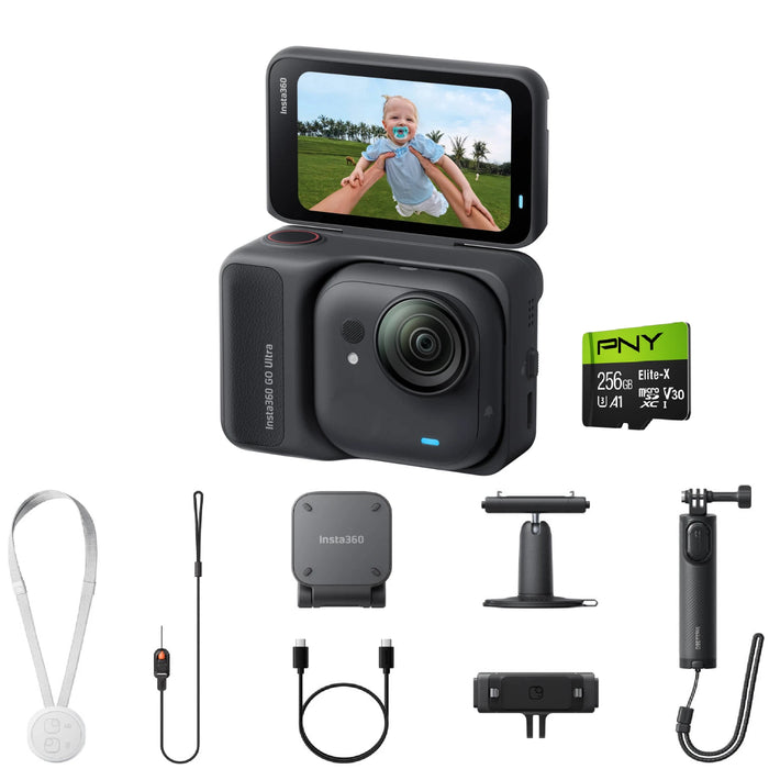 Insta360 Go Ultra 4K Action Camera Bundle with 256GB MicroSD