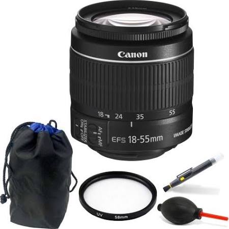 Canon EF-S 18-55mm f/3.5-5.6 IS II Lens Bundle for Canon EOS Rebel T5 & T6