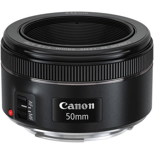 Canon EF 50mm f/1.8 STM Lens with UV, CPL, FLD + Close up kit + Tulip Hood + Collapsible Hood+ Lens Pen & Blower + Lens Cap + Starter kit