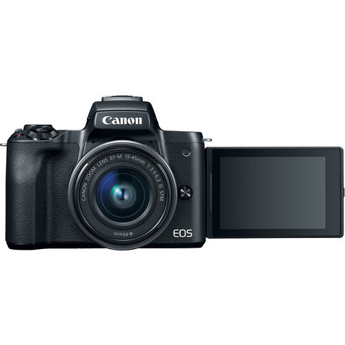 Canon EOS M50 Mirrorless Digital Camera with 15-45mm Lens (Black) 32 GB Accessory Kit
