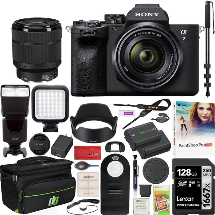 Sony a7 IV Mirrorless Camera with 28-70mm Lens w/ Gear Bag & 128GB