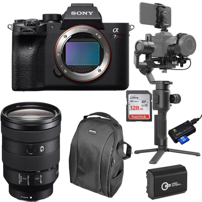 Sony Alpha a7R IV Mirrorless Digital Camera & 24-105mm Lens Kit with DJI Ronin-SC Gimbal Mega Bundle
