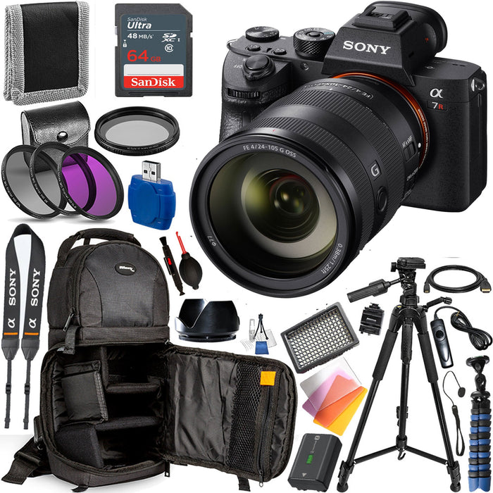 Sony Alpha a7R IV Mirrorless Digital Camera & 24-105mm Lens Professional Accessory Bundle