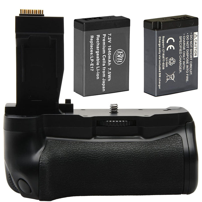 NJA BG-E18 Multi-Power Battery Grip for Canon Rebel T6s & T6i DSLR Camera with 2x Spare LP-E17 Batteries
