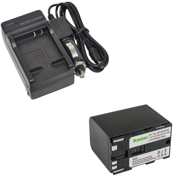 BP-911 Battery Charger & Battery for Canon BP-970G, BP-975 and Canon EOS C100, EOS C100 Mark II, EOS C300, EOS C300 PL, EOS C500, EOS C500 PL, GL2, XF100, XF105, XF200, XF205, XF300, XF305, XH A1S, XH G1S, XL H1A, XL H1S, XL2