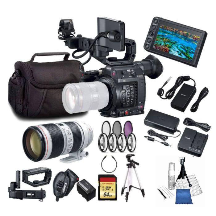 Canon EOS C200 Cinema Camera (EF-Mount) W/Canon EF 70-200mm W/ 64GB & More