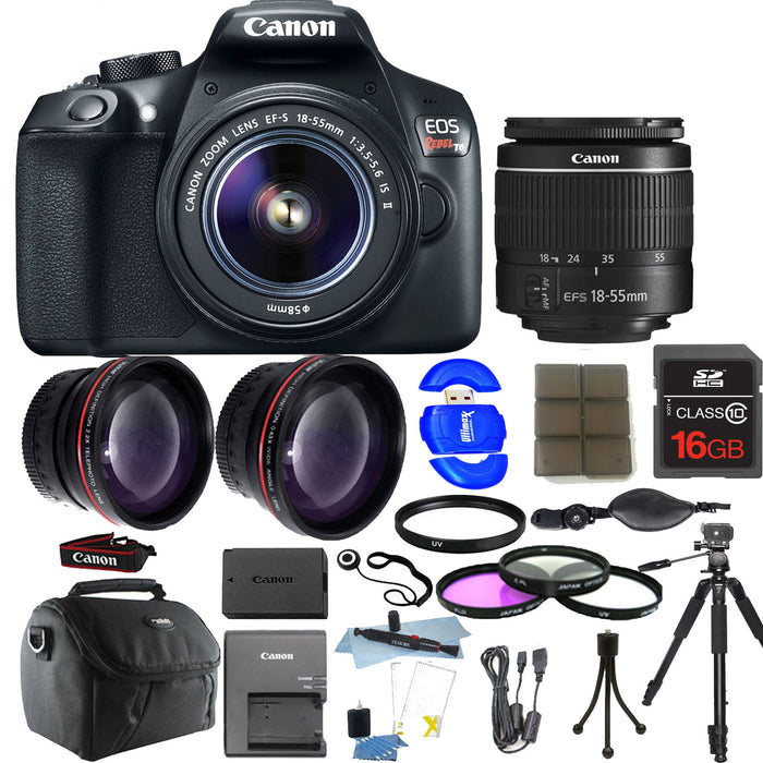 Canon EOS Rebel T6/2000D DSLR Camera with 18-55mm Lens & Additional Accessories