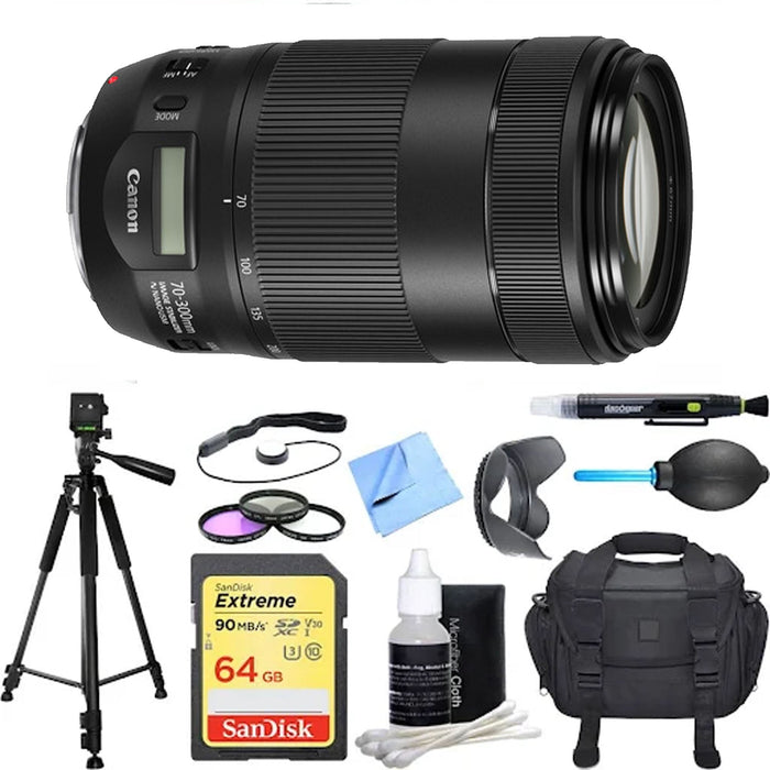 Canon EF 70-300mm f/4-5.6 IS II USM Lens With 64GB And More