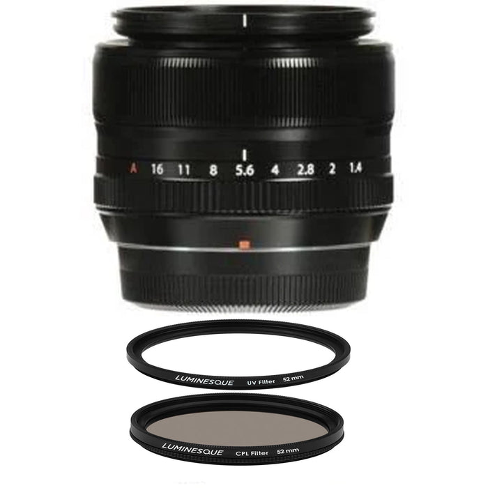 Fujifilm 35mm f/1.4 XF R Lens + Luminesque 52mm Circular Polarizer and UV Slim PRO Filter Kit