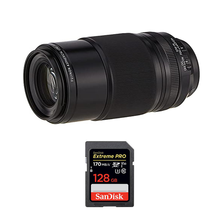 FUJIFILM XF 80mm f/2.8 R LM OIS WR Macro Lens with 128gb Memory Card