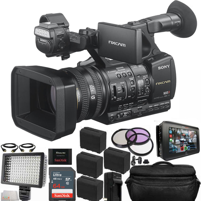 Sony HXR-NX5RE NXCAM Professional Camcorder w/ Atomos Ninja Inferno 7"|64GB SD| SanDisk 240GB Extreme Pro Solid State Drive|Batteries & MORE