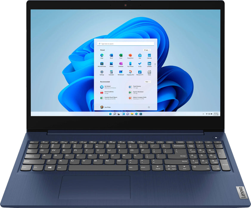 Lenovo - Ideapad 3 15 15.6" Touch-Screen Laptop - Intel Core i3 - 8GB Memory - 256GB SSD - Abyss Blue