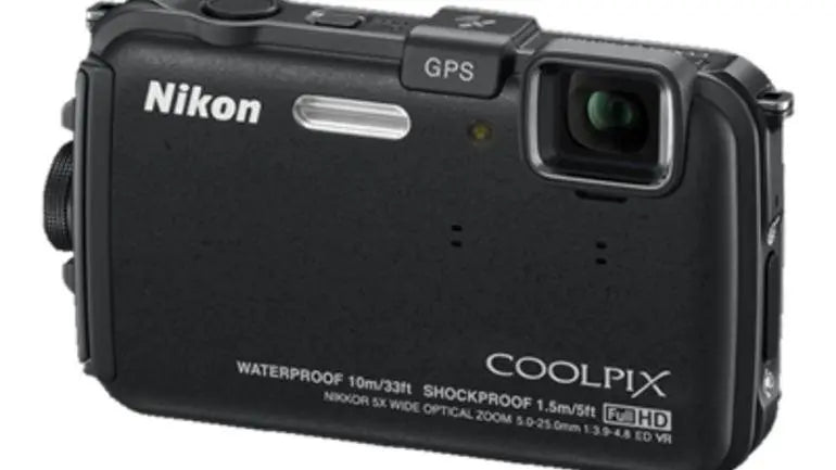 Nikon COOLPIX AW100 16 MP CMOS Waterproof Digital Camera with GPS and Full HD 1080p Video (Black)