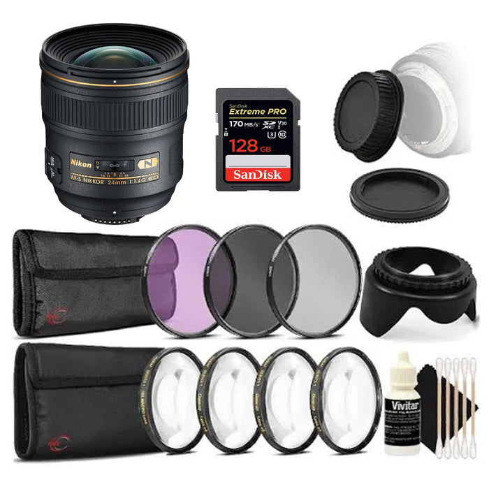 Nikon AF-S NIKKOR 24mm f/1.4G ED Lens Filter Bundle