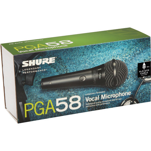 Shure PGA58-QTR Cardioid Dynamic Vocal Microphone with XLR-to-1/4" Cable